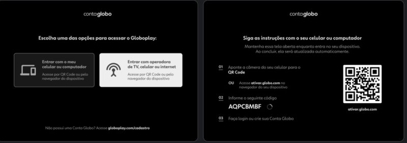 Ativando a conta no Globoplay pela Claro.