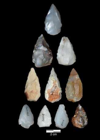 Chipped stone shells found at Shinfa-Metema.