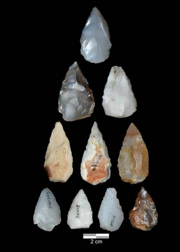 Projéteis de pedra lascada encontrado em Shinfa-Metema.