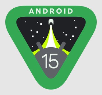 A logo oficial do Android 15.