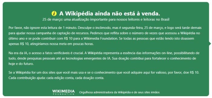 A fundação destaca a concorrência das IAs generativas em novo comunicado.