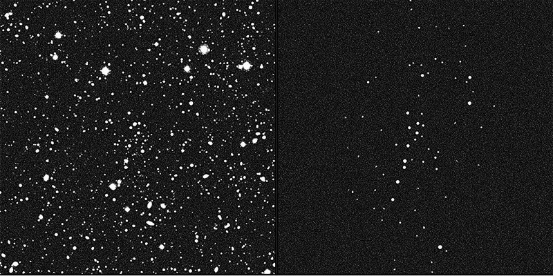 UMa3/U1 pode ser observado na parte esquerda da imagem, em órbita da Via Láctea.