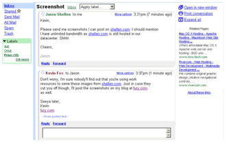 The old Gmail interface was simple, but came with modern features, like message chaining.  (Image: Reproduction/The Edge)