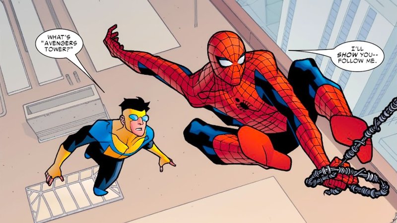 Invencível e Homem-Aranha em Marvel Team-Up Volume 3, Edição 14.