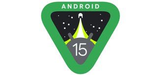 A logo oficial do Android 15.