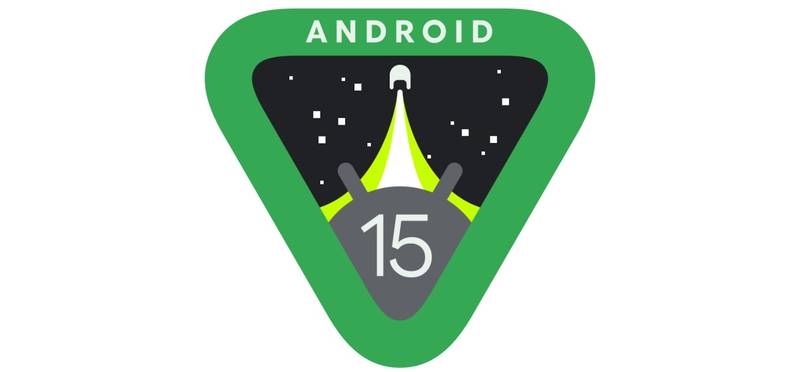 A logo oficial do Android 15.