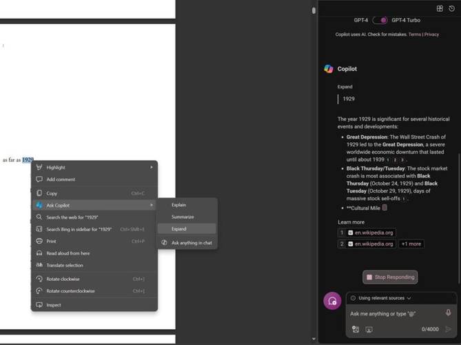 O atalho do Menu de Contexto permite pesquisar rapidamente pelo conteúdo da página.