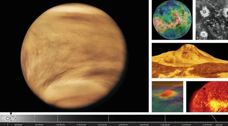 As imagens apresentam Vênus, fotografadas durante missões anteriores da NASA.