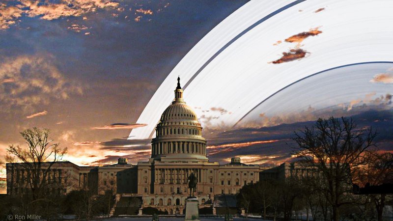 Habitantes de Washington D.C. veriam os anéis como um arco-íris brilhante.