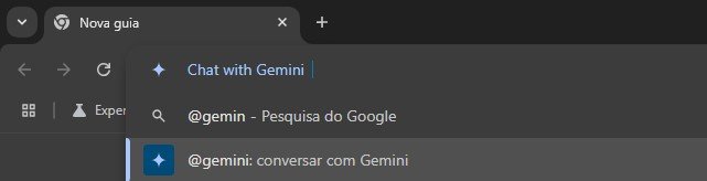 O atalho @gemini agora está disponível na versão estável do Chrome.