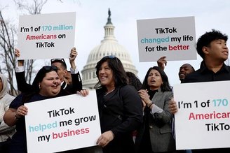 Criadores de conteúdos já se manifestaram contra a proibição do TikTok nos Estados Unidos.