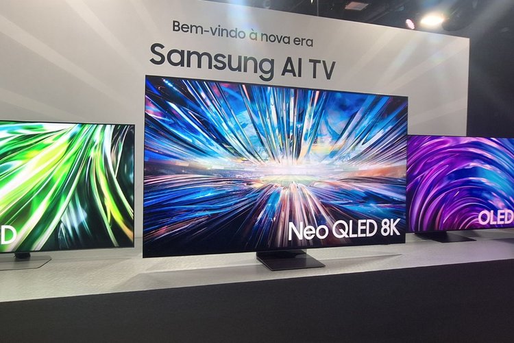 A nova linha de TVs da Samsung.