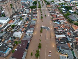 Milhares de pets foram parar em abrigos devido às enchentes no Rio Grande do Sul. (Imagem: Getty Images)