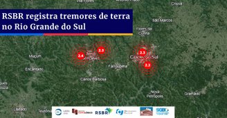 Após chuvas intensas, quatro tremores atingiram a região da Serra Gaúcha, no Rio Grande do Sul.