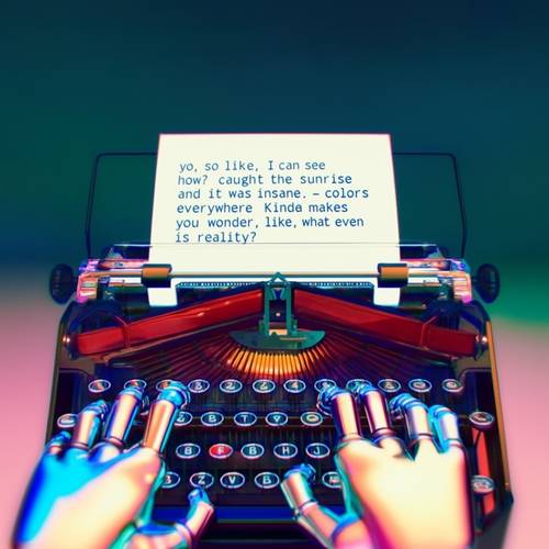 As respostas em texto da IA podem ser apresentadas em formato de máquina de escrever ou livro. (Imagem: OpenAI/Divulgação)