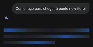 Esta tela indica que o Gemini está processando as informações enviadas por voz.