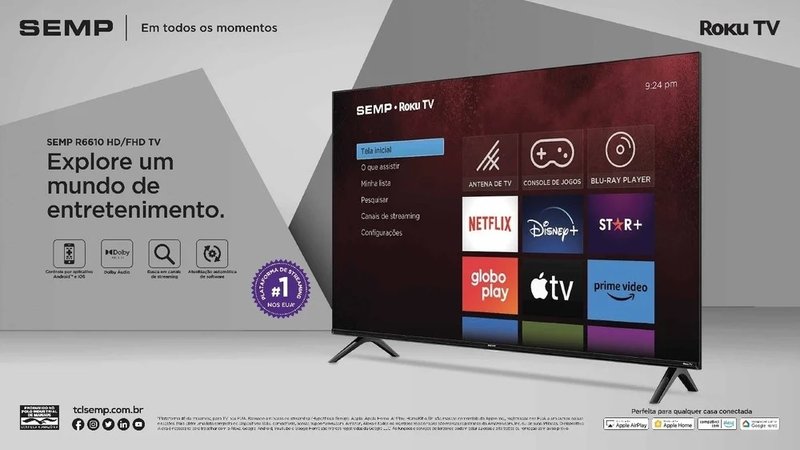 SEMP anuncia novas TV da linha R6610 no Brasil. (Imagem: TCL SEMP)