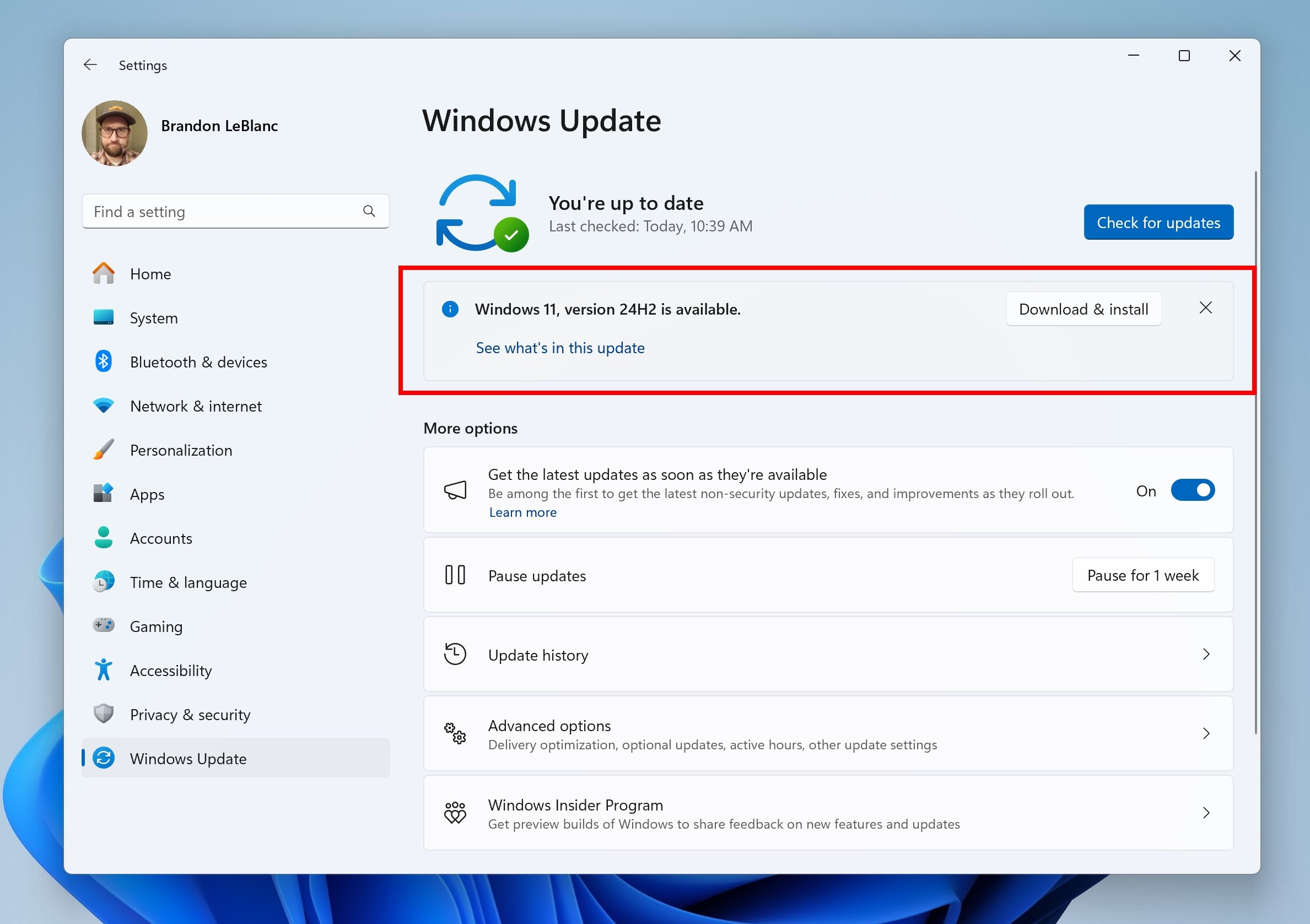 Windows 11 24H2 já está disponível para Insiders que fazem parte do Release Preview Channel.