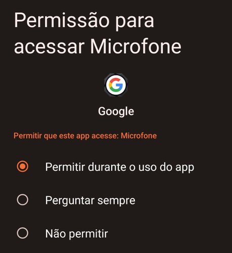 É possível escolher como cada um dos apps irá utilizar o microfone no seu aparelho.