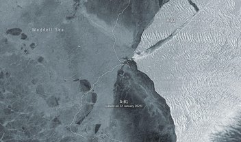 Iceberg gigante se separa de plataforma da Antártica e flutua livre no mar