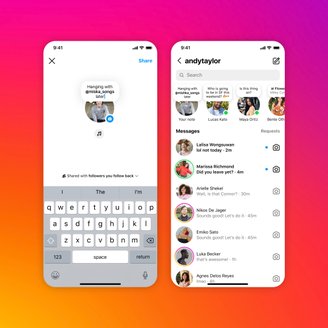You can mention contacts directly in status messages.  (Image: Instagram/Disclosure)