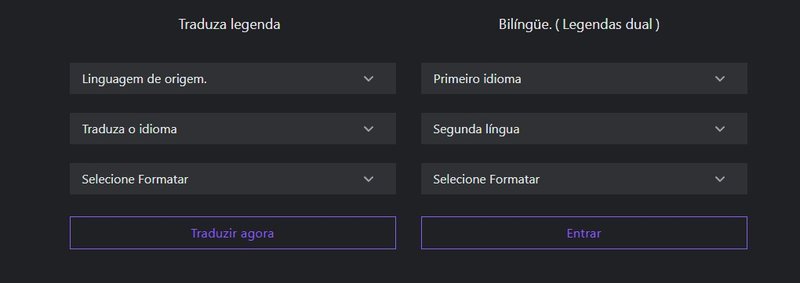 Também é possível fazer a tradução de diversas legendas antes de baixá-las.