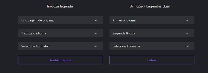 Também é possível fazer a tradução de diversas legendas antes de baixá-las.