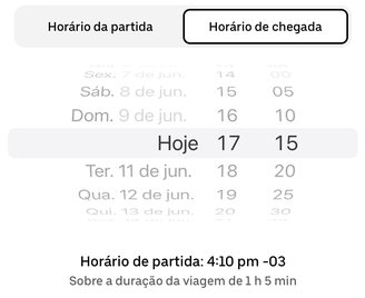 Escolhendo o horário de chegada, o veículo poderá se antecipar para evitar atrasos.