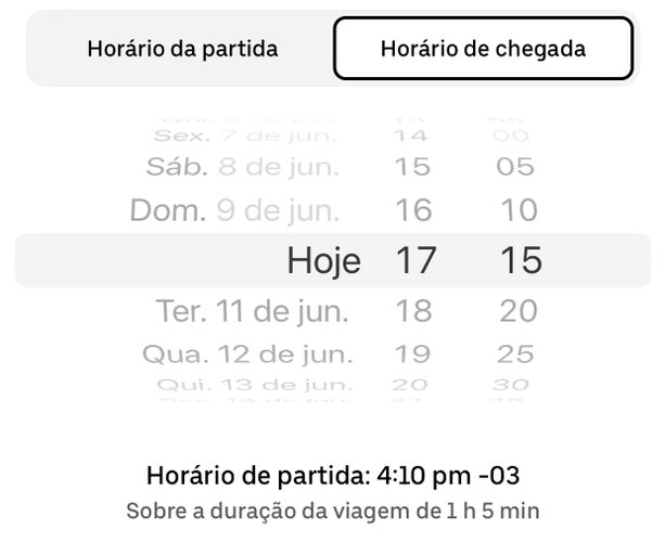 Escolhendo o horário de chegada, o veículo poderá se antecipar para evitar atrasos.