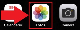 Procure pelo app "Fotos" no seu iPhone.