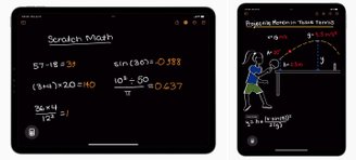 Desenhos e contas feitas na mão com o Apple Pencil viram cálculos de verdade.