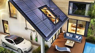 A energia solar já está sendo utilizada como uma fonte alternativa de energia para o carro elétrico. (Fonte: GettyImages/Reprodução)