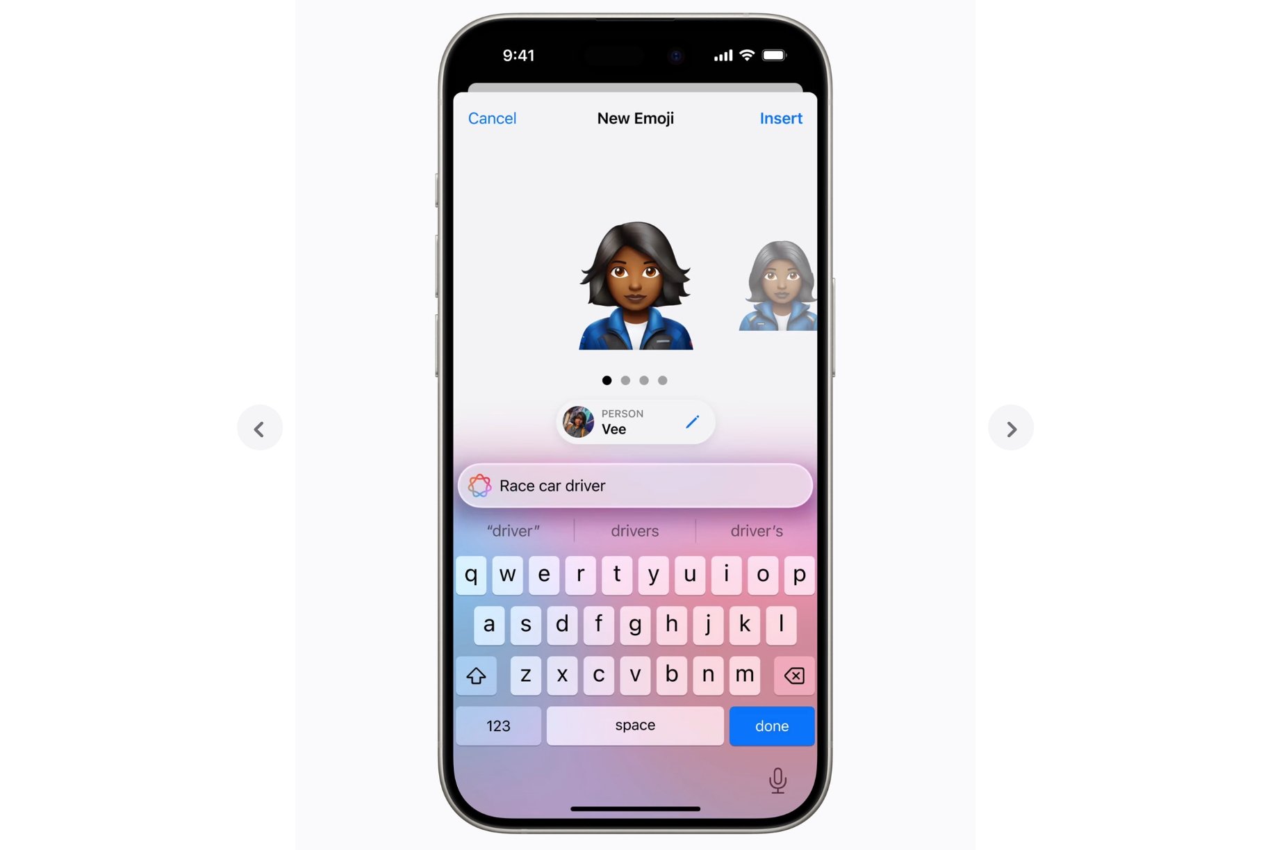 Criando emojis com IA no iPhone. (Imagem: Apple/Divulgação)