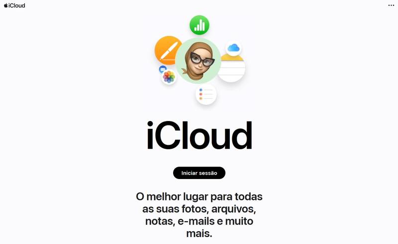 No site oficial do iCloud você também pode recuperar suas fotos apagadas.