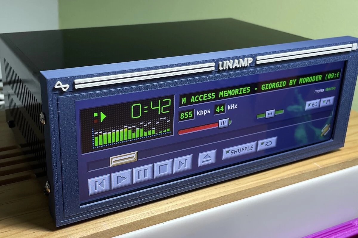 O Linamp é um MP3 Player com a interface do saudoso Winamp.