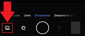 Aperte no ícone para selecionar a foto na biblioteca do seu smartphone.