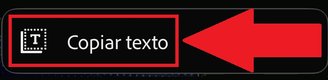 Copie o texto para usá-lo em outros apps.