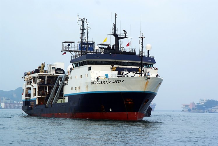 Navio de pesquisa R/V Marcus Langseth, usado no levantamento de dados de Cascádia.