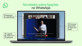 O WhatsApp agora suporta até 32 pessoas simultaneamente em videochamadas. (Imagem: WhatsApp/Divulgação)