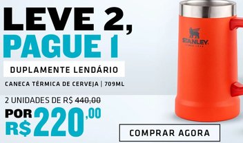 Pague 1 caneca Stanley e leve 2: veja como aproveitar a promoção no site oficial