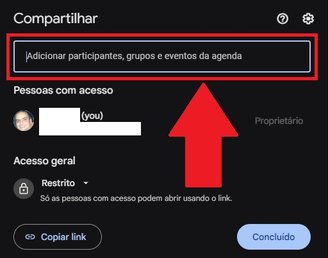 É possível enviar para contatos da sua agenda, ou outros e-mails