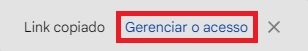 É preciso ficar atento a opção que surge na parte inferior da tela