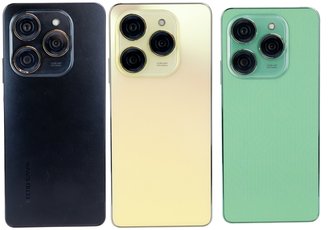 O Spark 20 Pro está disponível nas cores preta, amarela e verde. (Imagem: Tecno/Divulgação)