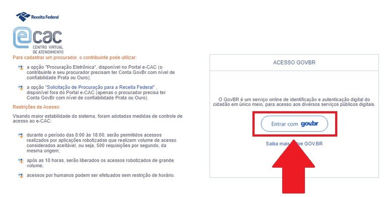 Use seu cadastro do Gov.br para acessar a Caixa Postal e-CAC