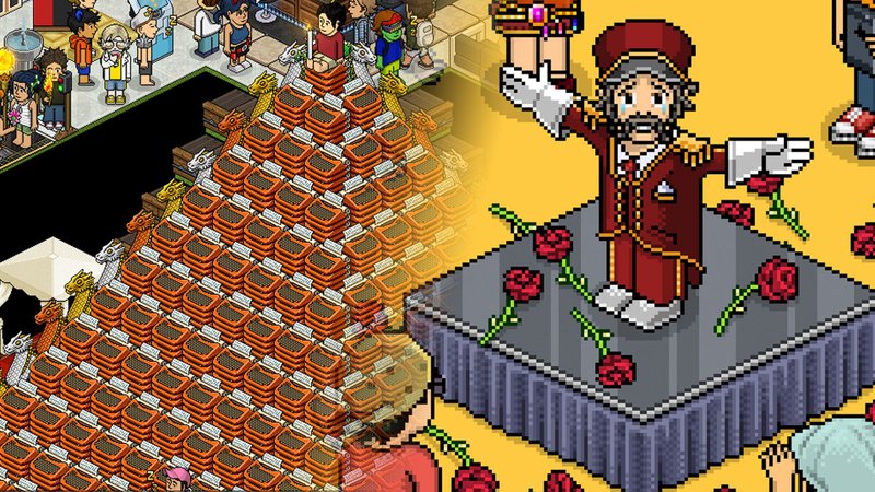 Habbo Hotel foi febre entre os jogadores nos anos 2000.