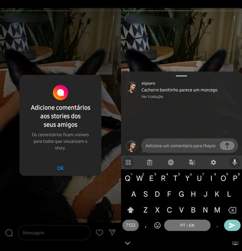 O Instagram agora permite fazer comentários em stories de perfis seguidos.