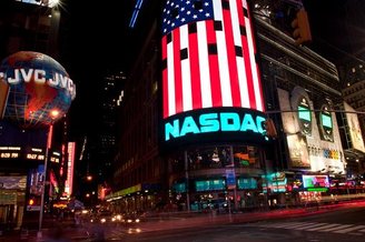 Nasdaq, a bolsa de valores americana especializada em empresas do setor de tecnologia. (Imagem: Getty Images)