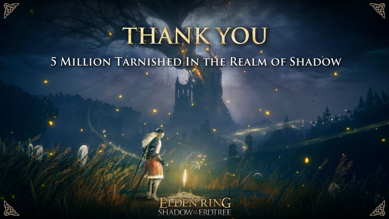 Elden Ring Shadow of the Erdtree vendeu mais de 5 milhões de cópias em menos de uma semana.