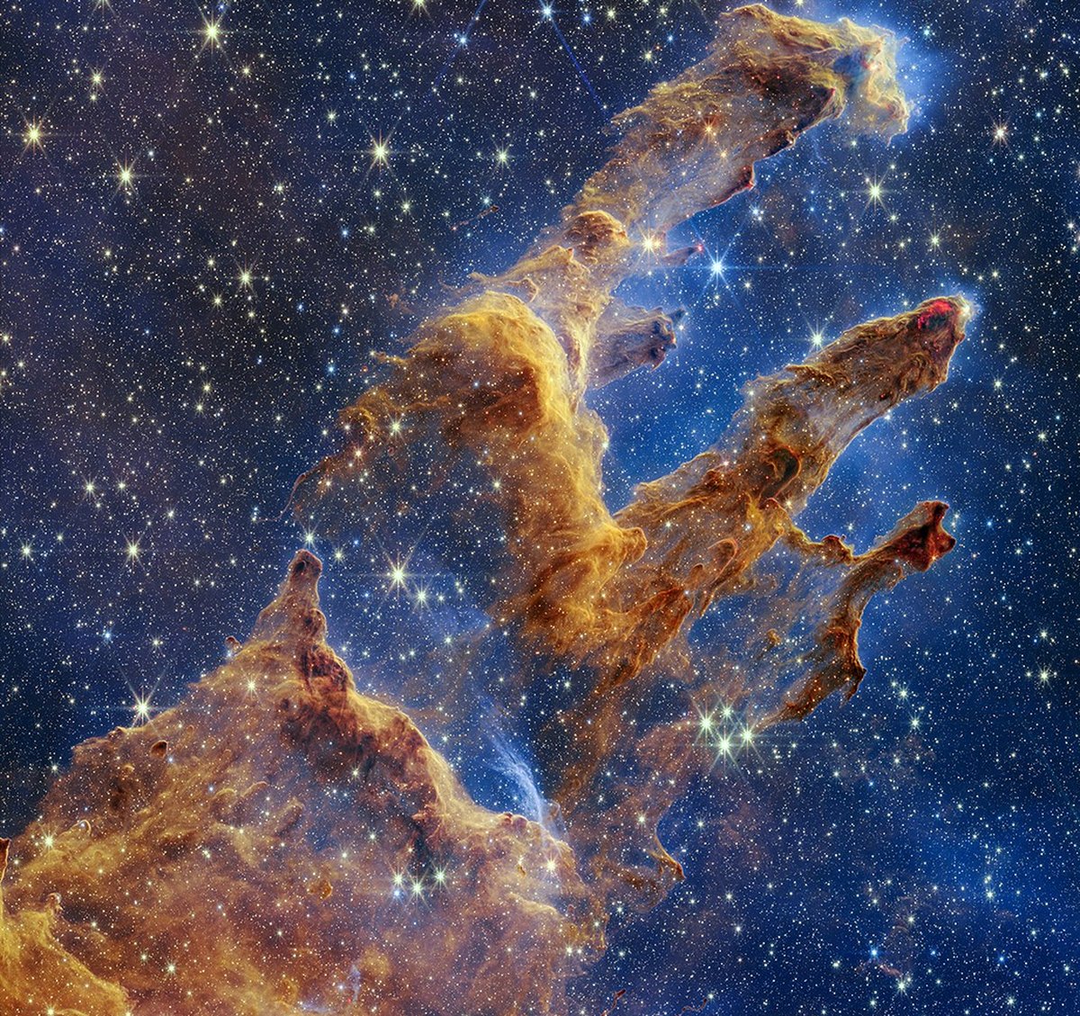 Pilares da Criação: uma viagem cósmica pelas lentes do Hubble e James Webb