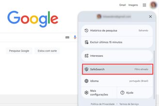 Você deve fazer login na sua conta do Google para alterar o SafeSearch.